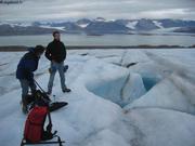 041 Sur le glacier au dessus de la base Corbel
